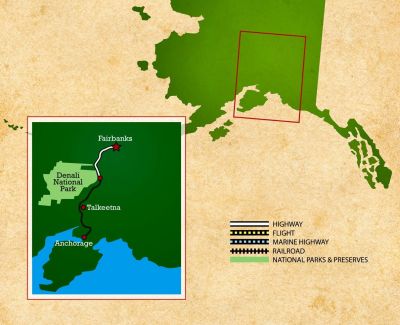 Map showing the Tour regions